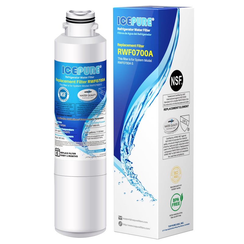 ICEPURE DA29-00020B Refrigerator Water Filter Replacement for Samsung DA29-00020B, DA29-00020A, HAF-CIN,RF263BEAESR, RF28HFEDBSR, RF261BEAESR, RF28JBEDBSG, DA97-08006A 1PACK - Image 1